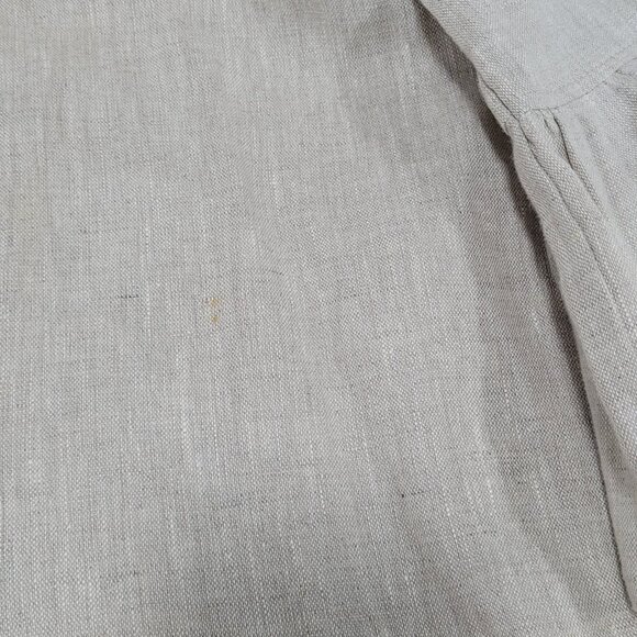Crown Linen Beige 100% European Linen 3/4 Bell Sleeve Tunic Top Size Small S - Picture 6 of 15